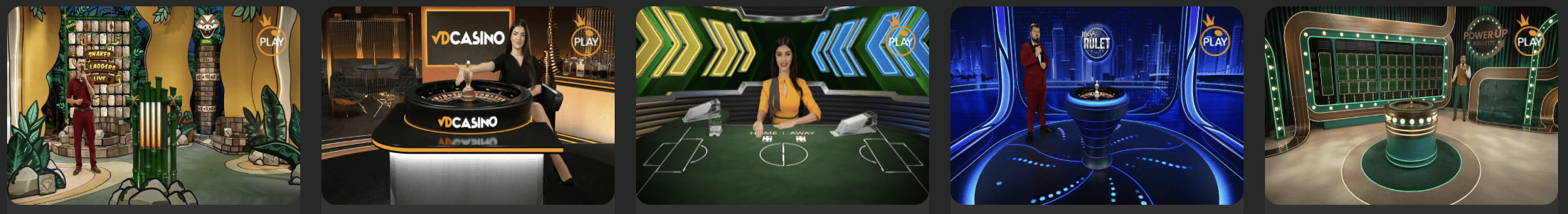 VDCasino canlı oyunlarının önizlemesi